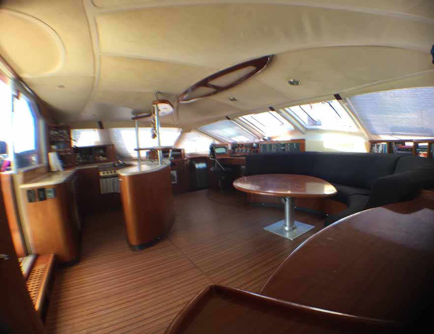  East Hampton Valkyrie sailboat catamaran cabin interior 
